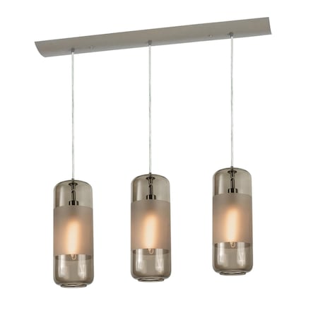 Afx Hermosa 3 Light LED Linear Pendant HRP06MBSNBRLNR3